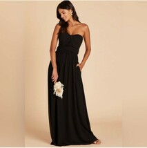 Birdy Grey GRACE CONVERTIBLE DRESS CHIFFON BLACK WEDDING BRIDESMAID Larg... - $65.21 CAD