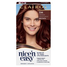 New Clairol Nice&#39;n Easy Permanent Hair Color, 5M Medium Mahogany Brown - £14.92 GBP