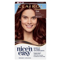 New Clairol Nice'n Easy Permanent Hair Color, 5M Medium Mahogany Brown - £14.70 GBP