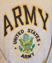 US Army (TM) logo 50/50 cotton/polyester sweatshirt SMALL Jerzees - £27.36 GBP