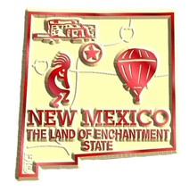 New Mexico The Land of Enchantment State Map Fridge Magnet - £4.80 GBP