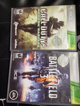 Lot Of 2: Call Of Duty 4 Modern Warfare [+ Manual] + Battlefield 3 Xbox 360 - $4.94