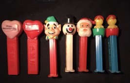 Lot Of 7 Pez Dispensers Valentines Day X 2 Elf Santa Snowman Chicken X 2 - £13.46 GBP