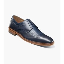 Stacy Adams Gambetta Modified Cap Toe Oxford Leather Shoes Navy 25780-410 image 10