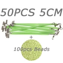 50PCS Saltwater Fishing T Shape Darkness Glow Wire  Balance Arm With Swivel Bead - £66.44 GBP