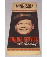 Vintage D-X Oil Gas Service Station Road Map Minnestota 1930&#39;s  - $13.63 CAD