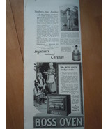 Vintage Boss Oven &amp; Ingram&#39;s Milkweed Cream Print Magazine Advertisement... - £5.48 GBP