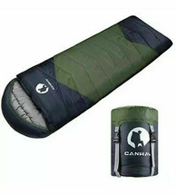 CANWAY  Sleeping Bag w/Compression Sack, Lightweight (Green-32°F~ 49°F) - £43.42 GBP