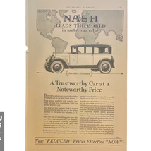 Nash Standard Six Automobile Print Magazine Advertisement March 1928 Fra... - £6.71 GBP