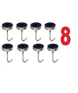 8 Piece Magnetic Hook Set Rust Proof Zinc Plated Hook Key - £8.98 GBP