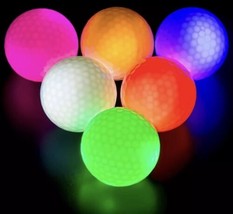 THIODOON Glow in The Dark Golf Balls, Light up Led Golf Balls, Night Golf 6 Pack - $19.80