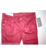 New Girls Jeans Skinny 7 for all mankind 14 NWT Pants Red Velour Velvet ... - £69.28 GBP