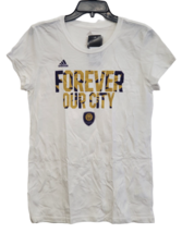 Adidas Women Orlando City SC &quot;Forever Our City&#39; Logo Cap Sleeve T-Shirt White XL - £13.15 GBP