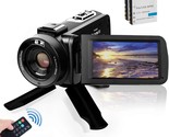 Video Camera Camcorder, Digital Youtube Vlogging Camera, Fhd 2.7K, 2 Bat... - $64.93