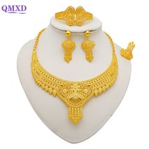 Dubai Arab Gold Color Jewelry Sets Women African Party Wedding gifts Ethiopia Ne - £34.66 GBP