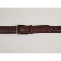 Men's Belt By PICCODER Turkey Genuine Leather Stitched 5021 Brown image 4