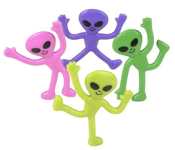 6 Pcs Mini Bendable Alien Assortment 2.25 Inch Kids Toys Prize Aliens Ufo TY487 - £6.98 GBP