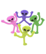 6 pcs  MINI BENDABLE ALIEN ASSORTMENT 2.25 inch kids toys prize aliens u... - $11.85 CAD