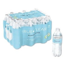 24 Pack True Clear Purified Bottled Water 16.9 Oz Bottle Fresh Refreshing - £23.68 GBP