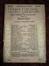 Det Basta Readers Digest Rare Swedish Edition Mars 1944 March - £14.43 GBP