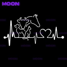Al decal dog cat horse cow heartbeat lifeline monitor creative funny animal car sticker thumb200