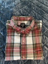 RedHead Men&#39;s XLT Red Plaid Flannel Long Sleeve Button-up Shirt - £19.74 GBP
