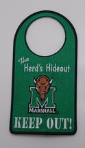 Door Hanger College Marshall Team Polyester 7.5&quot; x 4&quot; Green - $6.98