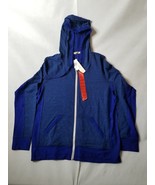 NWT Womens Abbot + Main BLUE DAZZLE Lightweight Hoodie Full Zip Size Med... - £12.90 GBP