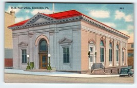 US Post Office Building Shamokin Pennsylvania Linen Postcard Unused Vintage - £7.46 GBP