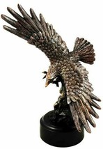 Wings of Glory Swooping Eagle Bronze Electroplated Figurine With Base Statue - £35.15 GBP