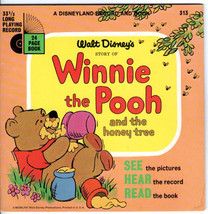 Disney&#39;s Winnie the Pooh and the Honey Tree 7&quot; Vinyl &amp; Book, 1966, LLP 313 - $15.00
