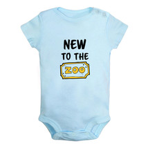 New To The Zoo Funny Bodysuits Baby Rompers Infant Kids Short Jumpsuits Outfits - £8.76 GBP