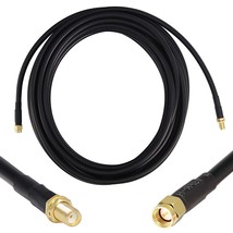 25 Ft Low-Loss Coaxial Extension Cable (50 Ohm) Sma Male To Sma Female Connector - £47.97 GBP