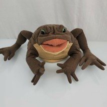 Folkmanis Toad Bull Frog Full Body Hand Puppet Olive Green Large 15&quot; x 11&quot; - £27.33 GBP