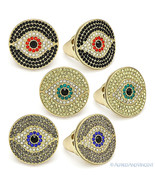 Evil Eye Turkish Nazar Greek Hamsa Kabbalah Charm CZ Pave Cocktail Stret... - $31.54 CAD
