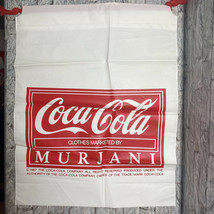 Vintage 1987 Coca Cola Clothes Murjani Plastic Drawstring Bag - $10.68