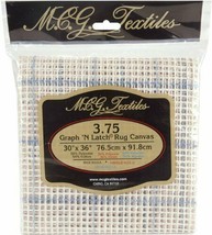 MCG Textiles 3.75 Graph and Latch Blue Lined Rug Canvas Mesh 30 x 36 Inc... - £14.07 GBP