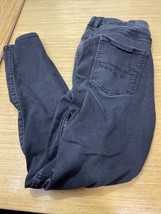 American Eagle Next Level Stretch Black Distressed Denim Jeans Woman Siz... - £17.13 GBP
