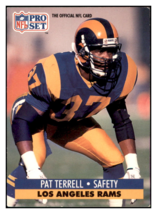 1991 Pro Set Pat
  Terrell   Los Angeles Rams Football
  Card GMMGA - $0.50