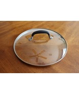 Simply Calphalon Replacement Lid Glass Black Handle 9.8&quot; Inner 10.5&quot; Outer - $248.63 MXN