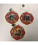 Lot of 3 Vtg Bradford Editions FIREFIGHTER Heirloom Porcelain Courage Un... - $107.88 CAD