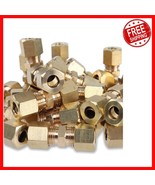 10-Pack of 1/4-Inch OD Brass Compression Fittings for Air, Water, and Fuel - $532.12 MXN