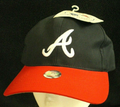 Atlanta Braves Twins Enterprise Vtg 90s Red Bill Snapback Baseball Hat Cap (Nwt) - £17.56 GBP