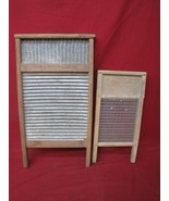 Primitive Antique Pair 1920&#39;s Wooden Washboards - £31.13 GBP