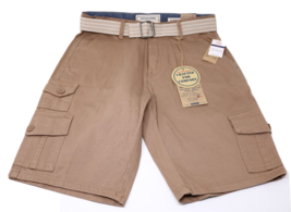 Vintage Genes Cargo Shorts Men&#39;s Size 30W Slim Fit Stretch Walking BROWN... - £19.56 GBP
