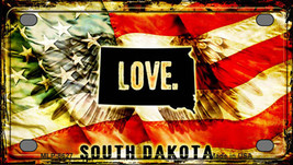 South Dakota Love Novelty Mini Metal License Plate Tag - £11.76 GBP