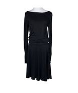 James Perse Black Long Sleeve Tencel Dress Size 2 Made In USA Drop Waist - $47.88 CAD