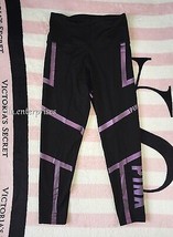 Victoria&#39;s Secret Pink Black Iridescent Ultimate High Waist Ankle Leggin... - £63.94 GBP