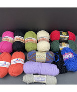 Lot of 14 Skeins 11 Wool Yarn Patons Minerva Lion Pingouin Mixed Lot 3 A... - $523.63 MXN