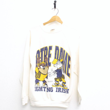 Vintage University of Notre Dame Fighting Irish Taz Bugs Bunny Sweatshirt Large - £114.10 GBP